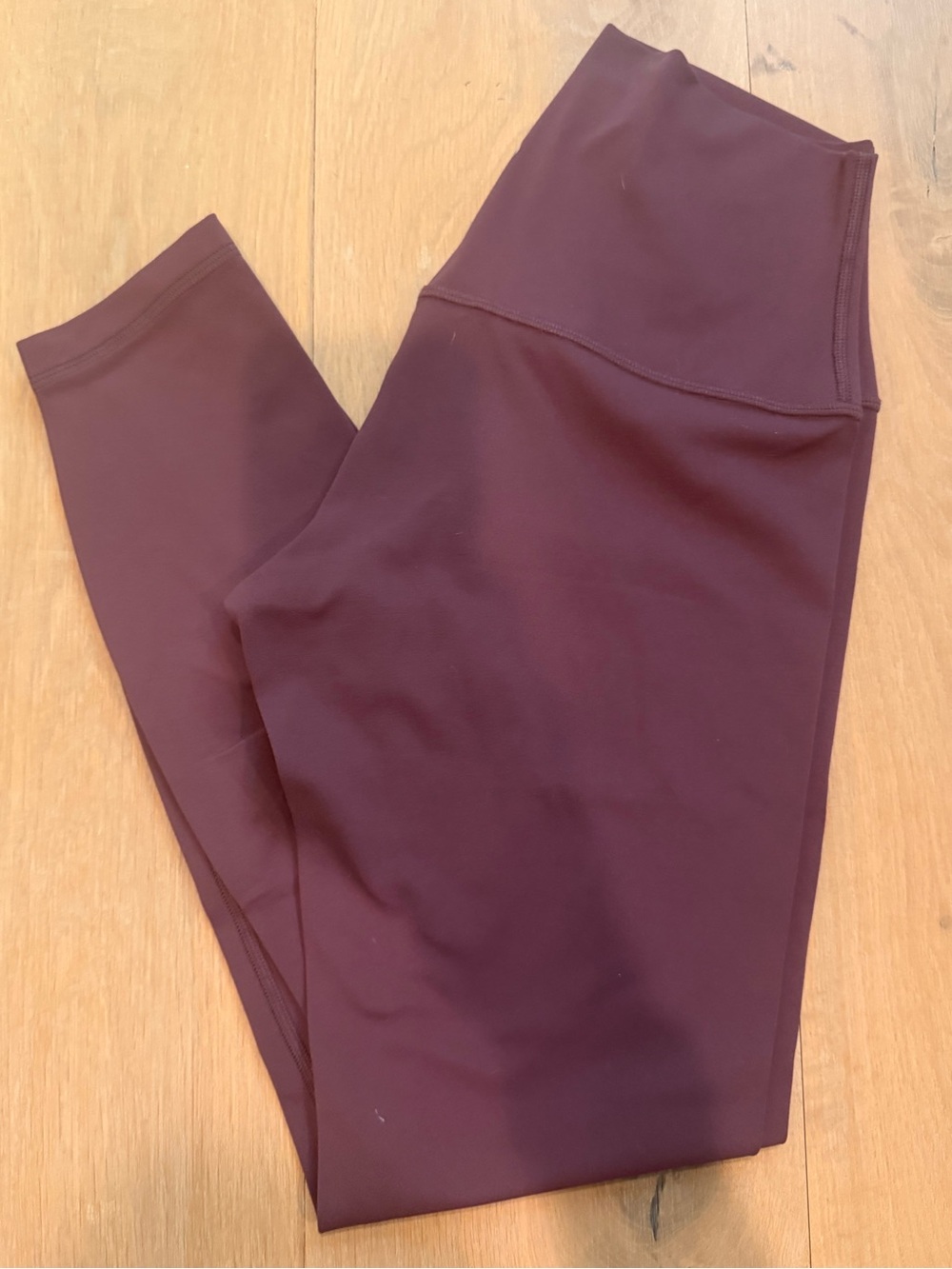 Crz Yoga High-Waist Leggings in Deep Burgundy